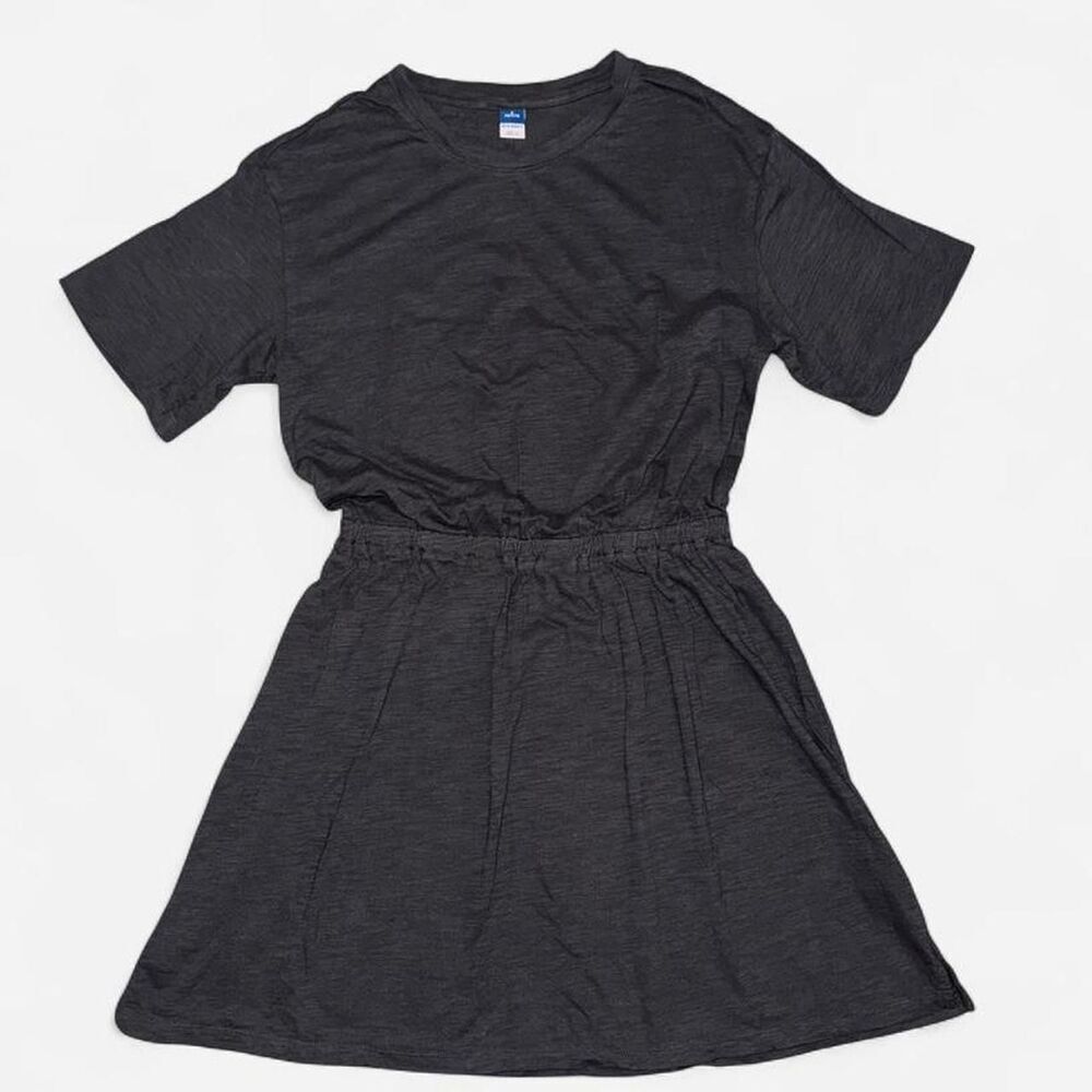 Old Navy Grey T-Shirt Elastic Waist Mini Dress, Size SMALL PETITE